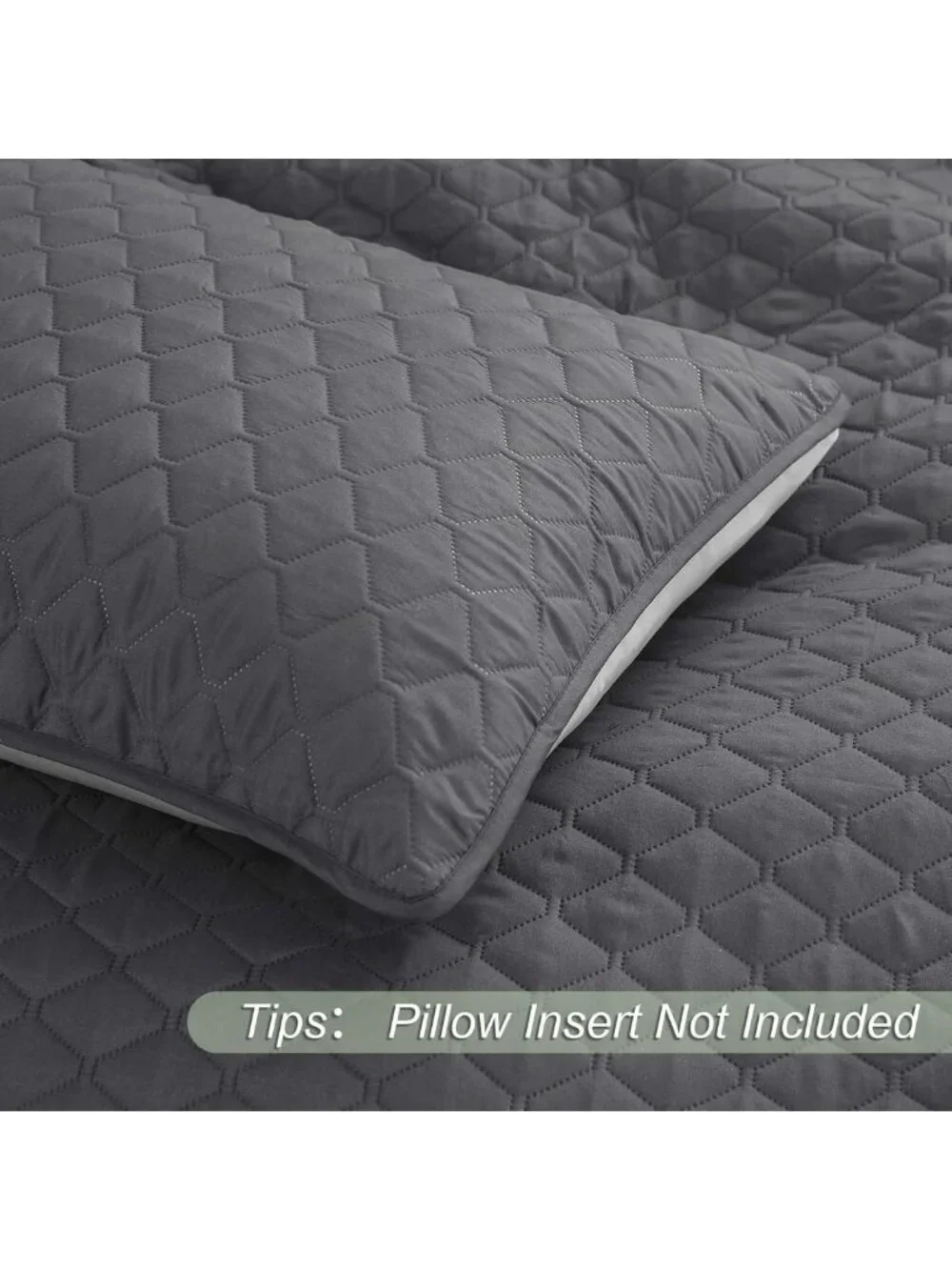 Reversible Full Queen Quilt Bedding Set - Cozy Grey Comforter & Stylish Decor